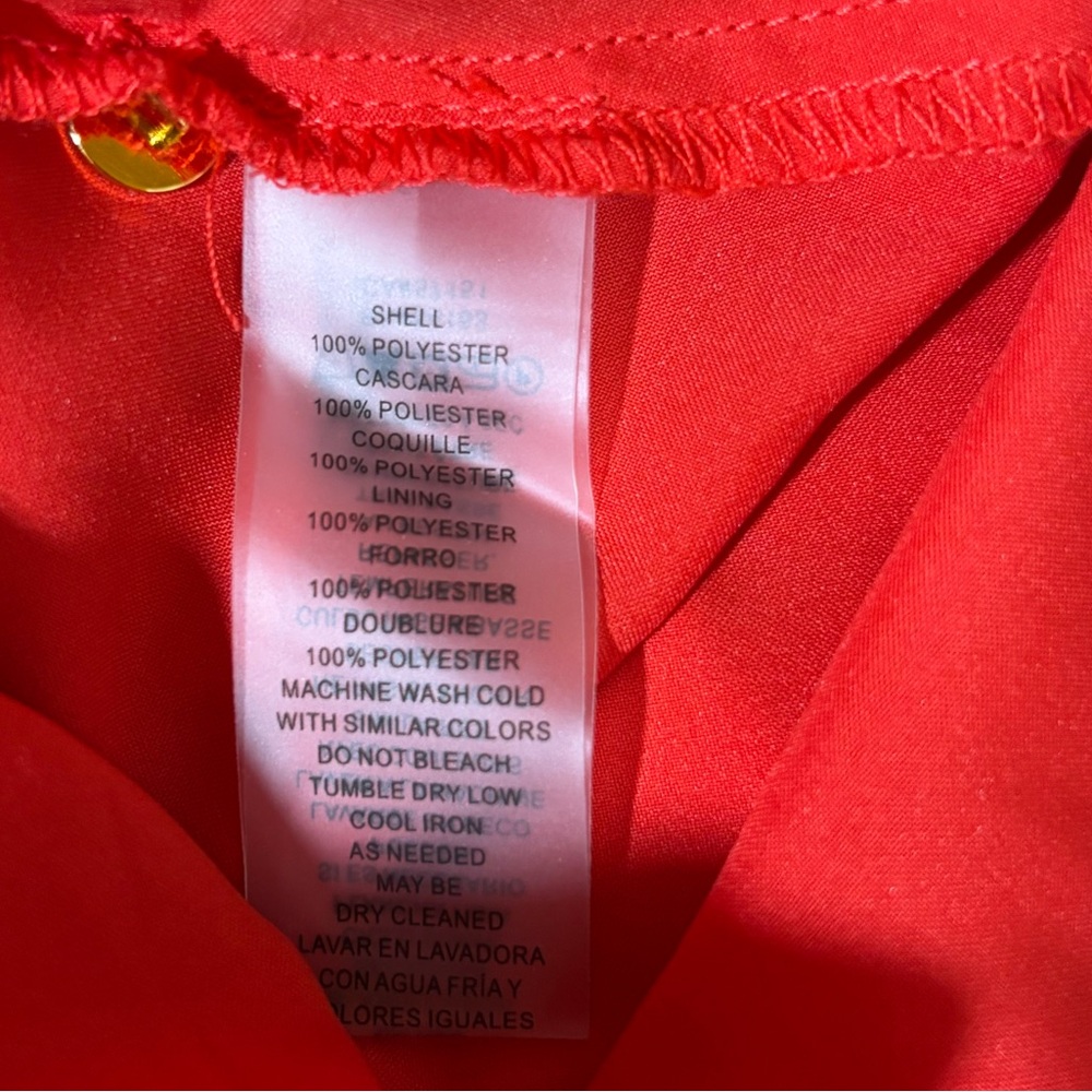 Vince Camuto Floral Red Sleeveless‎ A-Line Midi Dress - Picture 14 of 14
